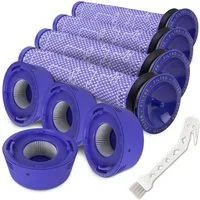 VIOKS Filter-Set Vormotorfilter + Abluftfilter Ersatz für Dysоn 965661-01 967478-01, Zubehör für Staubsauger, mit Bürste