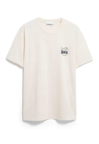 Armedangels - T-Shirt mit Print - Jaames beige - Gr. - M