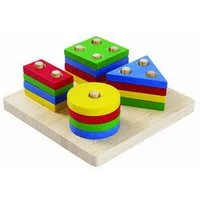 Plantoys Lernspielzeug Sortierbrett geometrische Formen