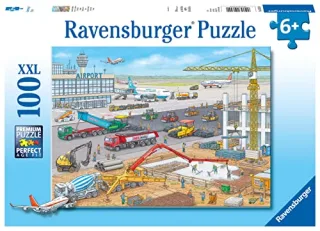 Ravensburger Kinderpuzzle 10624 - Baustelle am Flughafen [100 XXL Teile]
