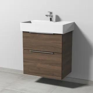 Sanipa 3way Waschtischunterbau zu Duravit Dura Square Waschtisch mit 2 Auszügen, Eiche-Arizona UM42380