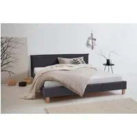 OTTO products Polsterbett Heddi, in 5 Breiten: von 90cm-200cm, Biese am Kopfteil, Strukturstoff