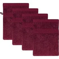 TRENDBUY24 Waschhandschuh Waschhandschuh 16x21 cm Frottee Baumwolle 4er, (4-St), Besonders saug- und strapazierfähig