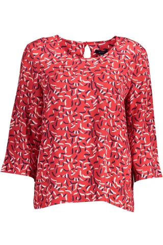 34-Ärmel Bluse mit abstraktem Druck