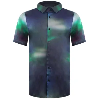 Ted Baker Evesho Marineblau bedrucktes Herrenhemd