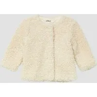 s.Oliver Funktionsjacke Indoor-Jacke Gefütterte Teddyplüsch-Jacke mit Glitzergarn