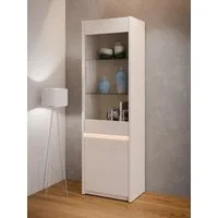 FORTE Vitrine Oak Squere Vitrine, Soft Close B/H/T 60,6/197,9/41,5 cm, Beleuchtung, Glastüre, grifflos