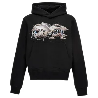 Amiri - Kapuzenpullover Mit Pegasus-schriftzug In Schwarz