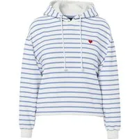 pieces Kapuzensweatshirt PCCHILLI LS HOODIE STRIPES EMB NOOS BC Baumwollmischung, regular fit