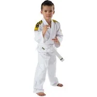 KWON Judoanzug Ju Jutsu Anzug JUNIOR inkl. weißen Gürtel 100% BW Kinder Jugendliche (3-teilig, Kinder, Junior), Mit Schultergurt, 100 % Baumwolle, Einsteigermodell