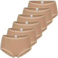 sloggi Midislip 6er Pack 24/7 Cotton Lace (Spar-Set, 6-St) Midi Slip - Baumwolle - Atmungsaktiv - Perfekter Sitz