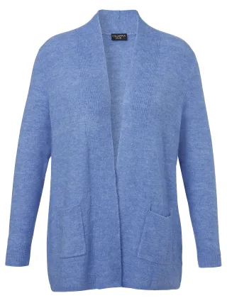 VIA APPIA DUE - Jacke offen 1/1 Arm Taschen blau melange - Gr. - 48