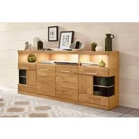 OTTO home Sideboard RIBE20 Fronten massiv,Korpus Melamin, 2 Türen mit Glaseinsatz, 575758
