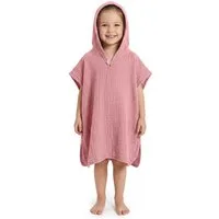 Laynenburg Badeponcho Musselin für Kinder mit Kapuze - Poncho aus 100% Baumwolle, als strandponcho, surf Handtuch poncho für Baby, Mädchen & Jungen