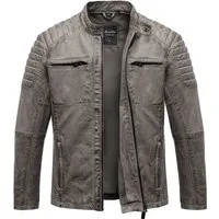 Amaci&Sons Lederjacke RALSTON Lederjacke Echtleder Herren Biker Zipper Jacke