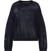 BOSS ORANGE Strickpullover Farde Premium Damenmode in Mesh-Struktur, Relaxed Fit