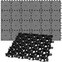 BigDean Rasengitter 24x Rasengitter Paddockplatte SCHWARZ 50x50 cm, 50x50 cm, Set, 24-St., Rasengitter, UV-Beständig, Leichtverlegbar, Belastbar, Erosionsschutz