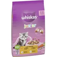 Whiskas WHISKAS® Beutel Junior 2-12 Monate mit Huhn 7kg, Trockenfutter für: Katze