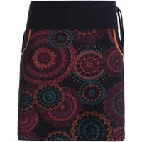Vishes Minirock Kurzer Damen Baumwoll-Rock Taschen-Rock Mini-Röcke Mandala Hippie, Ethno, Boho Style