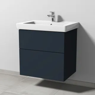 Sanipa 3way Waschtischunterbau zu Villeroy & Boch Subway 2.0 Waschtisch mit 2 Auszügen, Marine-Matt SP6131R