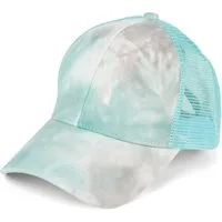 styleBREAKER Baseball Cap Ponytail Baseball Cap Batik mit Mesh Einsatz (1-St)