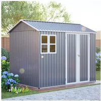 Thanaddo Gerätehaus 6 x 8 ft. Gartenschuppen mit Sprossenfenstern