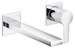Keuco Einhebel Waschtischmischer Edition 11 51116, Wandmontage, Ausladung 219 mm, verchromt, 5111601 51116010200