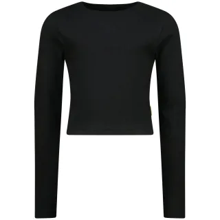 vingino - Basic crop rib top deep black - Gr. - 152