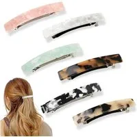 Zaewry Haarspange 6er-Set französischer Haarspangen, Vintage-Damen-Haaraccessoires, 7,5 cm automatische Klick-Haarspangen, geeignet für Frauen und Mädchen