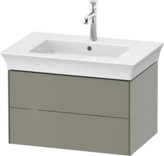 Duravit White Tulip Waschtischunterbau wandhängend Stein Grau Seidenmatt 684x458x410 mm - WT43410929 WT434109292
