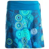 Vishes Minirock Kurzer Damen Baumwoll-Rock Taschen-Rock Mini-Röcke Mandala-Streifen Boho, Hippie, Retro Style