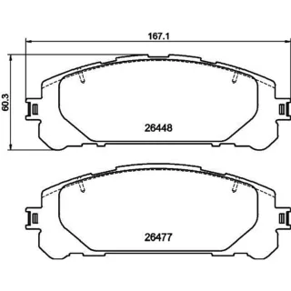 Hella Bremsbel?ge vorne Lexus Nx Rx Suzuki Across Toyota Highlander Rav
