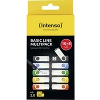 Intenso Intenso USB-Stick 10er Pack Basic Line 10 x 8 GB USB-Stick 8 GB Gelb, USB-Stick
