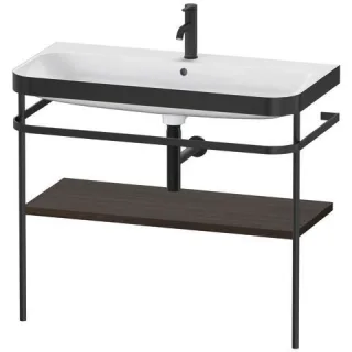 Duravit Happy D.2 Plus c-bonded Set mit Metallkonsole Nussbaum gebürstet Matt 975x490x850 mm - HP473 HP4738O6969