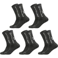 Athlix Sportsocken 5 Paar Fußball Socken, Sportsocken 34-46 Anti Rutsch Grip Fussball Atmungsaktiv, absorbieren Schweiß, Vielseitig einsetzbar