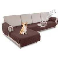 BTTO Sofahusse Sofa Schutz Abdeckung,L-Form wasserdichte Sofaschoner,Schonbezug, Reversible Gesteppte, Pet, Haustier Abdeckung, Kinder, Hunde