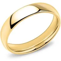 Unique Fingerring Vergoldeter Edelstahlring in 5mm Breite R9077