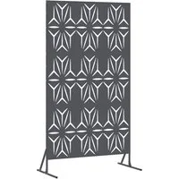 vidaXL Gartenzaun Sichtschutz 100 x 50 x 180 cm Stahl Anthrazit, (1-St)