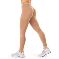 Smilodox Leggings Azura, Push Up Booy Fitnessleggings mit Schriftzug Sport & Alltag Scrunch Butt Squat-Sicher High Waist Seamless Yoga Gymhose Blickdicht