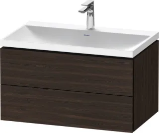 Duravit L-Cube c-shaped Set wandhängend Nussbaum gebürstet Matt 800x480x480 mm - LC6951O69690000 LC6951O69690000