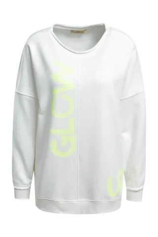 Smith&Soul - Oversize Sweatshirt Neon Print neon yellow - Gr. - XXL