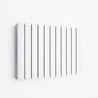 SONNI Designheizkörper Design Heizkörper Flach Weiß Doppellagig 630x850mm Horizontal, Heizungsbereich 15~21m², Seitenanschluss oder Mittelanschluss