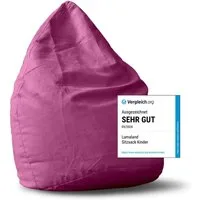 Lumaland Sitzsack Luxury XL Sitzsack, Microvelours Beanbag extra weich & robust Stuhl Sessel 60x45cm