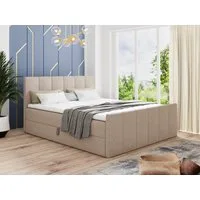 Sofnet Boxbett Star Lux (mit zwei Bettkästen, Bonell-Matratze und Topper), Doppelbett, Polsterbett mit Kopfteil und Fußteil, Boxspringbett