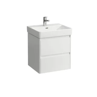 LAUFEN Waschtischunterschrank BASE 2.0 446x521x515 2 Schubl m. Griffmulde f.WT H810962 weiß glzd, H4 H4112421082611