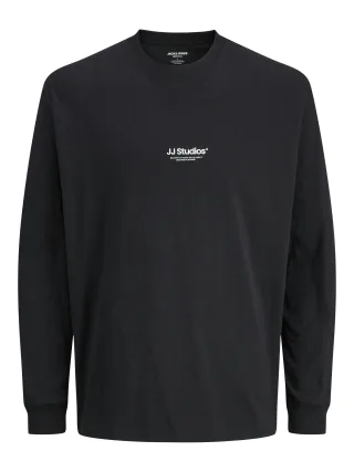 JACK&JONES - JJESOHO TEE LS CREW NECK NOOS black - Gr. - XXL