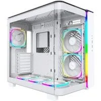 KING 95 PRO, Tower-Gehäuse weiß, Tempered Glass x 2