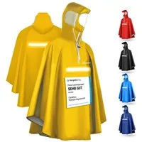 CYCLEHERO Regenponcho CYCLEHERO Fahrrad Regenponcho mit Reflektoren, wasserdicht, Gelb, Gr. (1-St., M) Reflektoren, Sichtfenster, Handschlaufen, Regenfänger