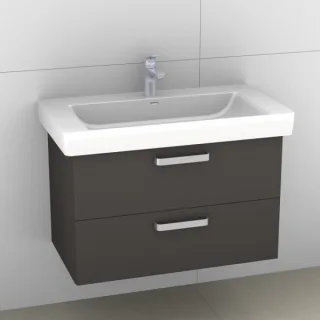 Artiqua 415 Waschtischunterschrank für Pro S 813965 Stahlgrau, 415-WU2L-L57-7142-88 415-WU2L-L57-7142-88