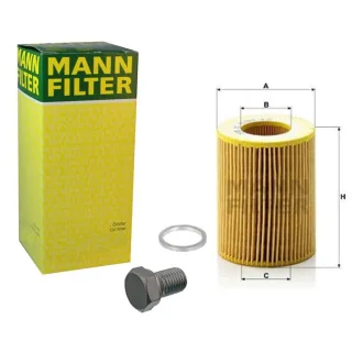 Mann ?lfilter+Febi ?lablassschraube+Dichtring BMW 3er 5er 7er X3 Z3 Z4 E36 E39 E46 E61 E83 E85